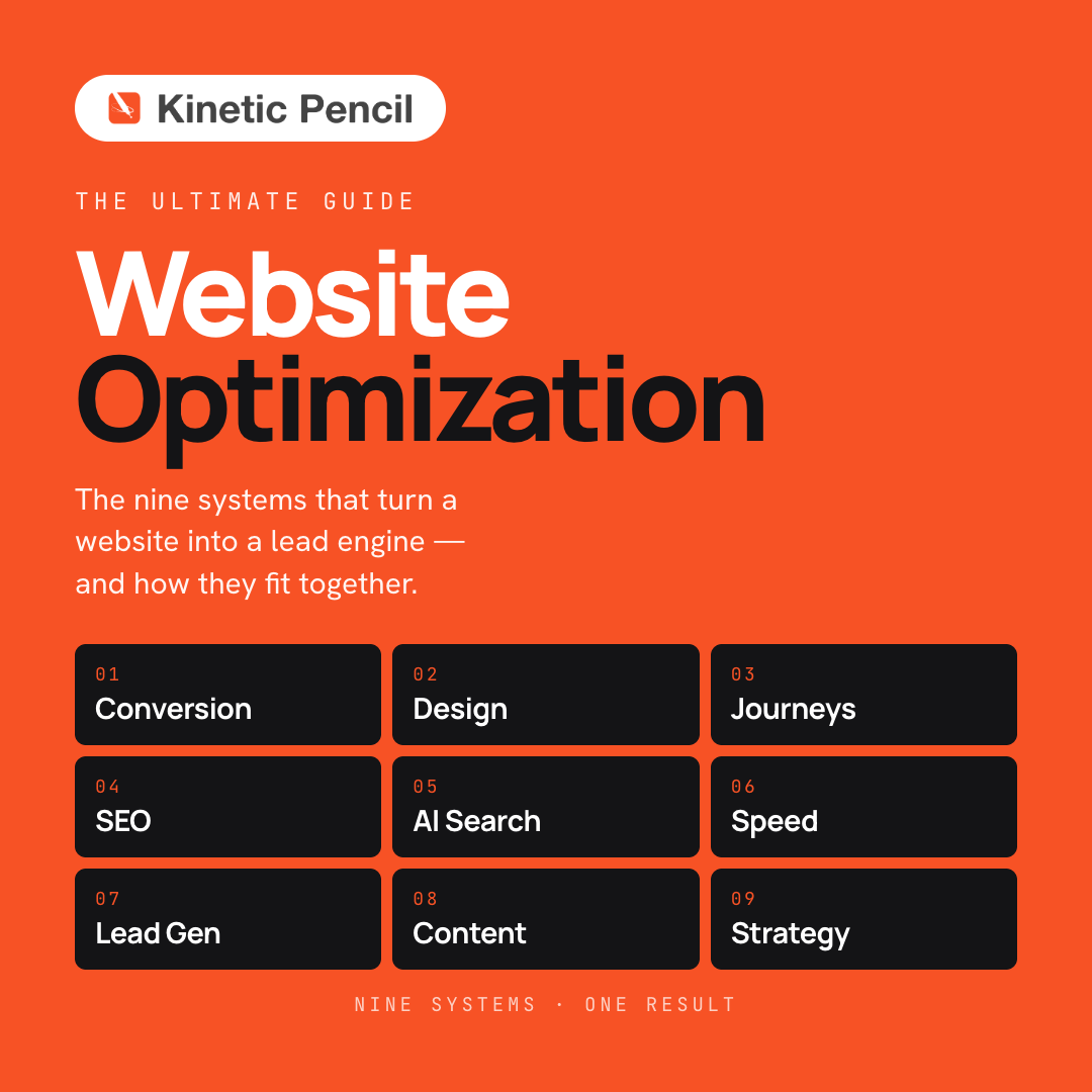 Kinetic Pencil - Ultimate Guide to Web Optimization Promotional Image